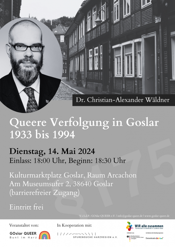 Historikervortrag: Queere Verfolgung in Goslar 1933 bis 1994